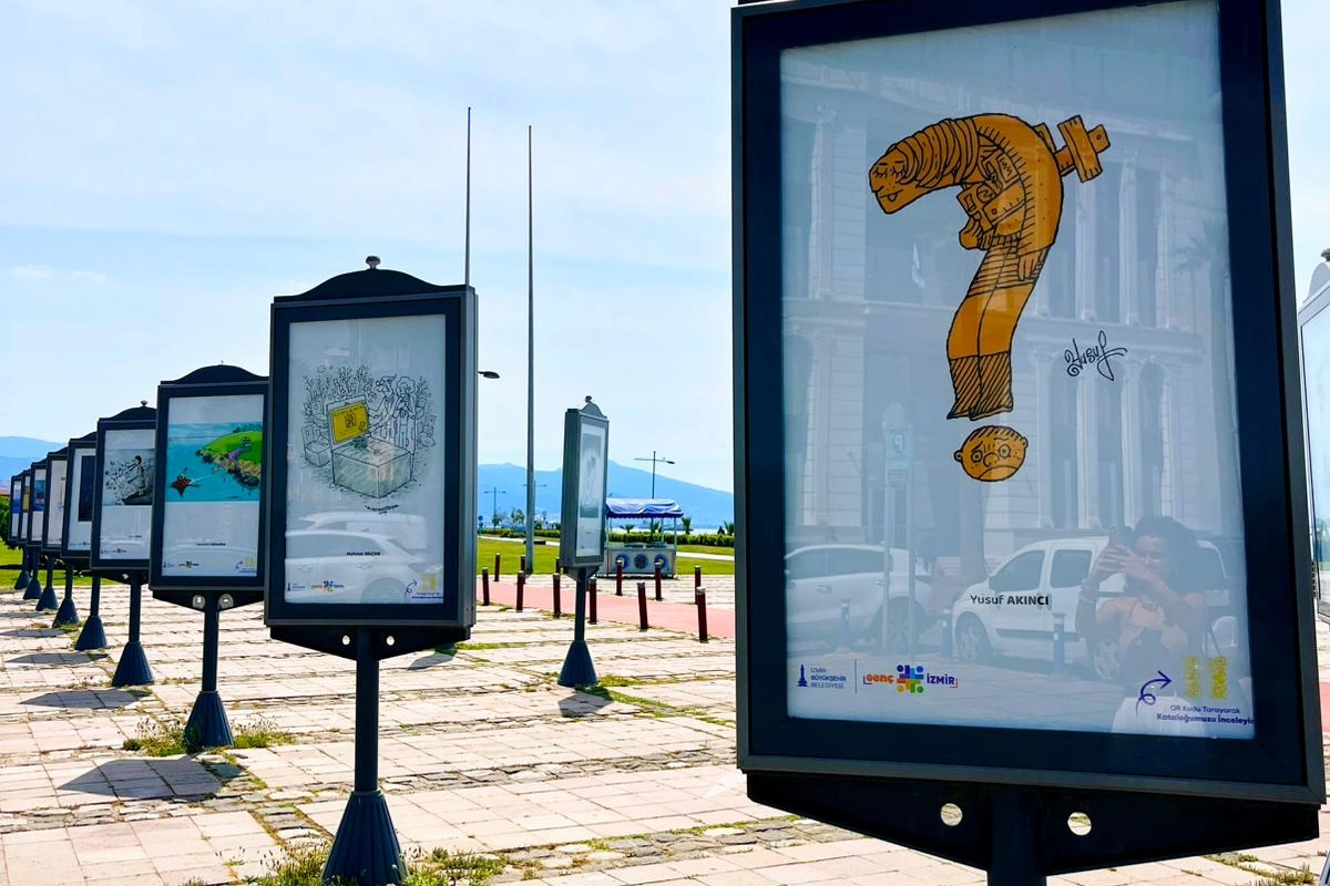 &ldquo;Gen&ccedil;lik Nerede?&rdquo; karikat&uuml;r sergisi İzmir&rsquo;de a&ccedil;ıldı