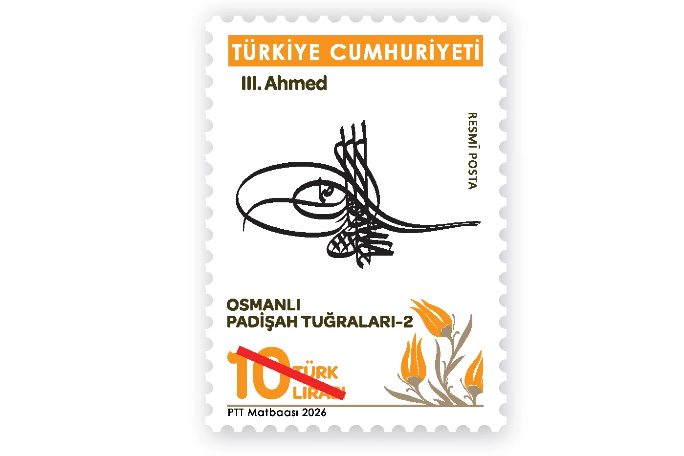 PTT&rsquo;den &ldquo;Osmanlı Padişah Tuğraları-2&rdquo; konulu yeni posta pulları