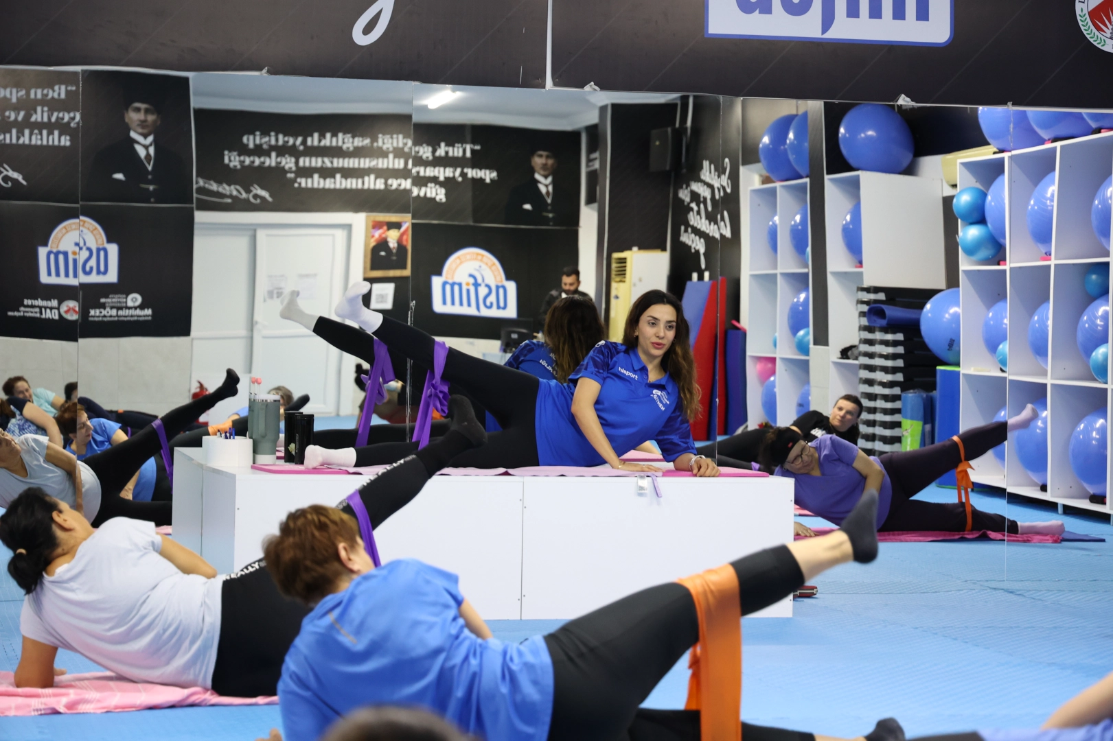 &Uuml;cretsiz spor kurslarına yoğun ilgi