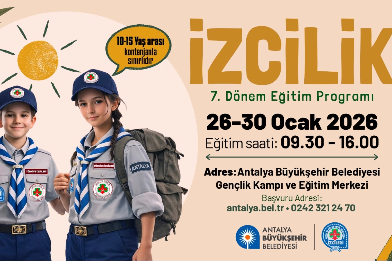 B&uuml;y&uuml;kşehir&rsquo;in 7. d&ouml;nem izcilik eğitimleri başlıyor