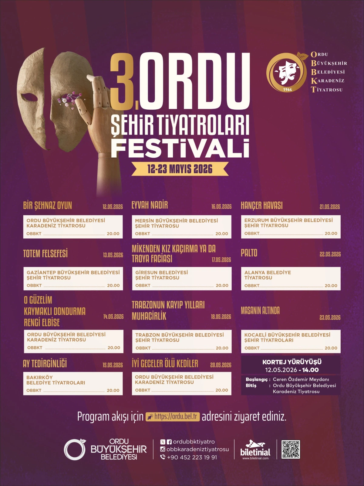 3. ŞEHİR TİYATROLARI FESTİVALİ 12 MAYIS&rsquo;TA BAŞLIYOR 