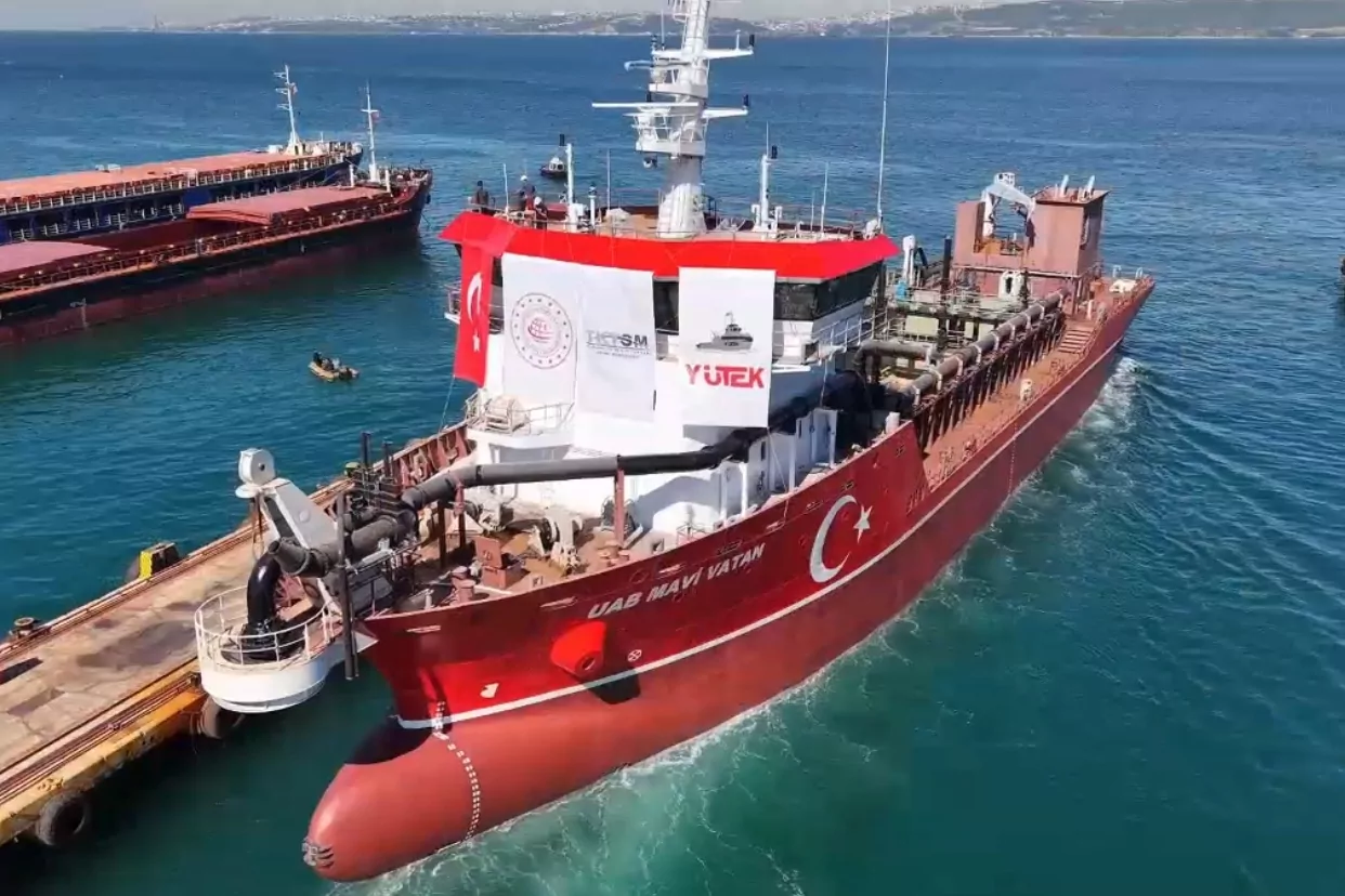 Yerli dizaynla ilk emici &ouml;zellikli tarama gemisi mavi sularda