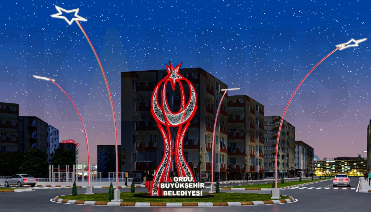 ALTINORDU VE MESUDİYE İLÇELERİNDE KAVŞAKLAR GÖRSEL ŞÖLEN SUNACAK 