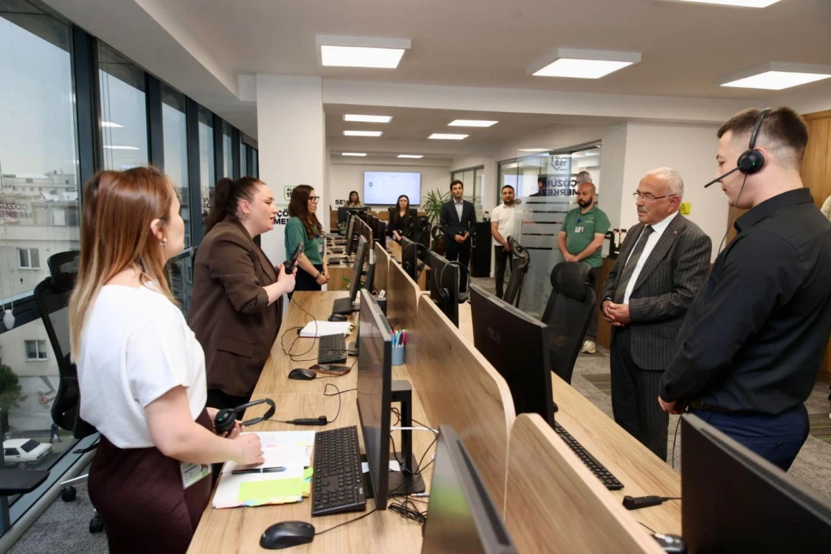 BAŞKAN G&Uuml;LER&rsquo;DEN &Ccedil;&Ouml;Z&Uuml;M MERKEZİNE ZİYARET 