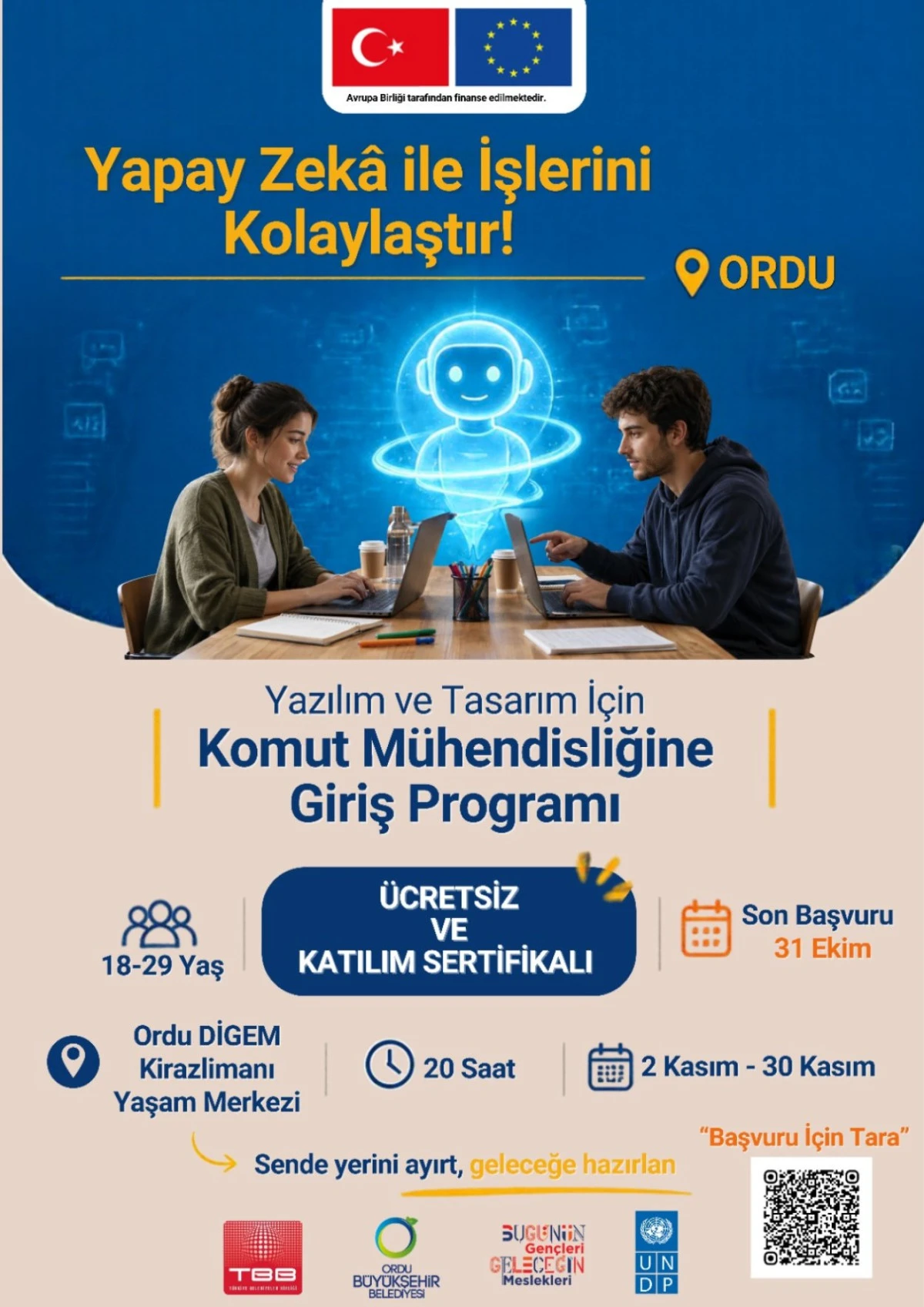 ORDU DİGEM&rsquo;DE YAPAY ZEK&Acirc; DESTEKLİ YAZILIM VE TASARIM EĞİTİMİ