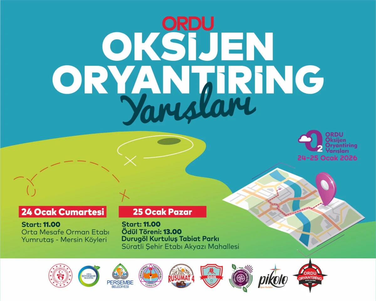 ORDU ORYANTİRİNG YARIŞLARINA EV SAHİPLİĞİ YAPACAK