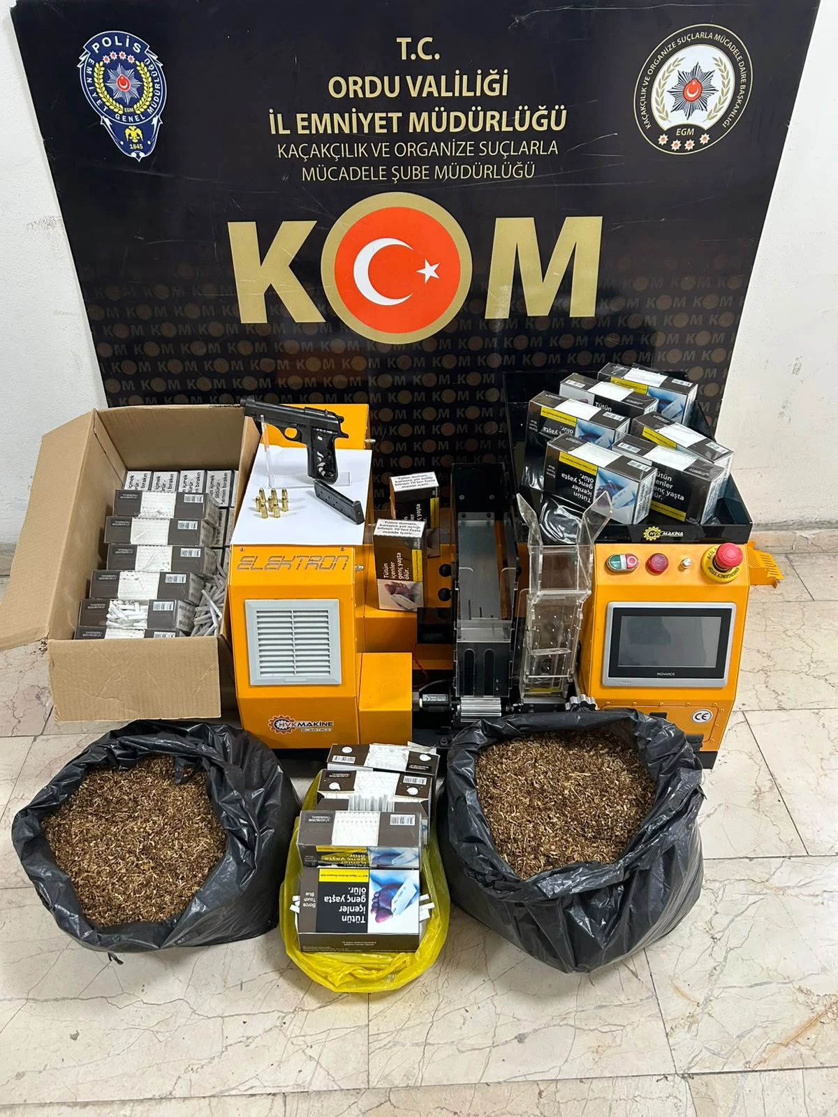 ORDU&rsquo;DA DEV KOM OPERASYONU: SİLAH PAR&Ccedil;ALARI VE KA&Ccedil;AK T&Uuml;T&Uuml;N ELE GE&Ccedil;İRİLDİ, 1 TUTUKLAMA!