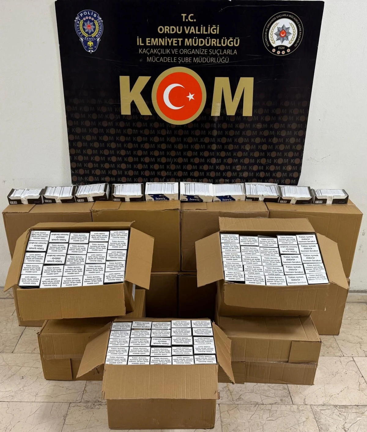 Ordu'da Kaçakçılık ve Organize Suçlarla Mücadele Faaliyetleri