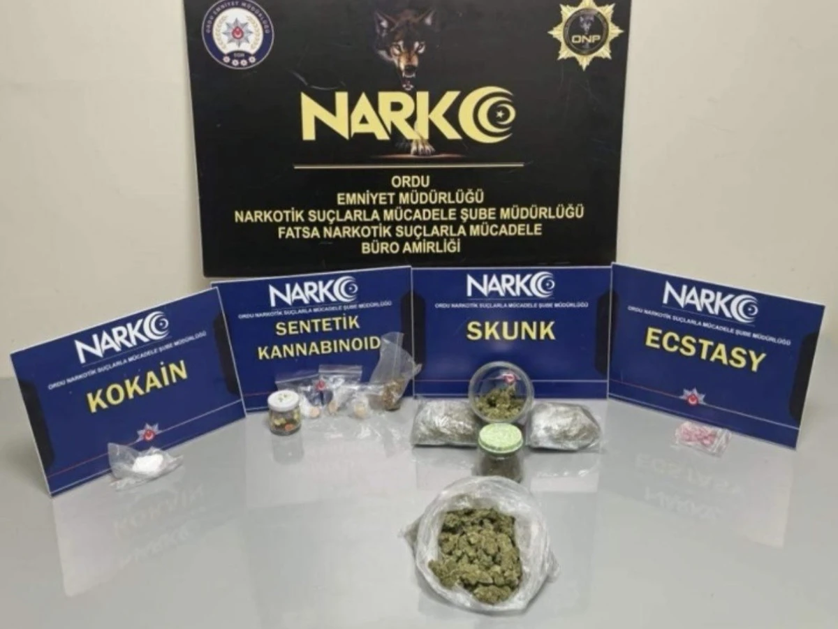 Ordu&rsquo;da Narkotik Operasyonları: &Ccedil;ok Sayıda G&ouml;zaltı ve Tutuklama