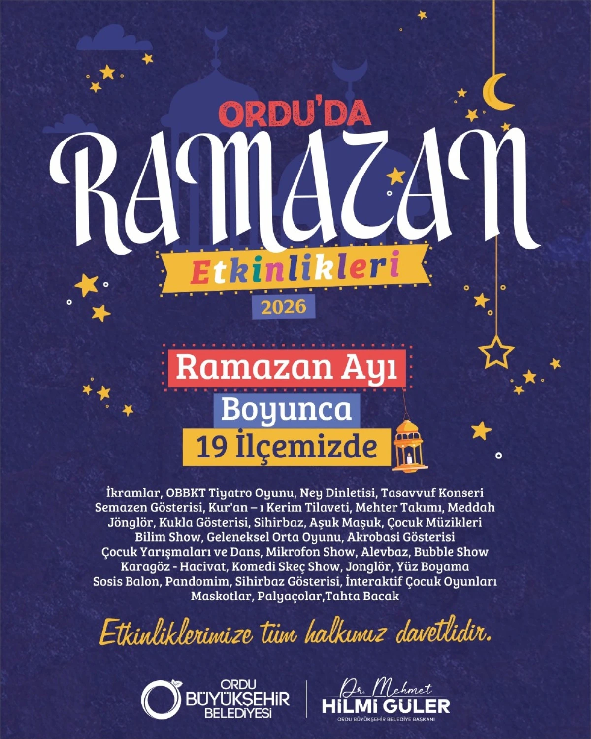 ORDU&rsquo;DA RAMAZAN BİR BAŞKA YAŞANACAK 