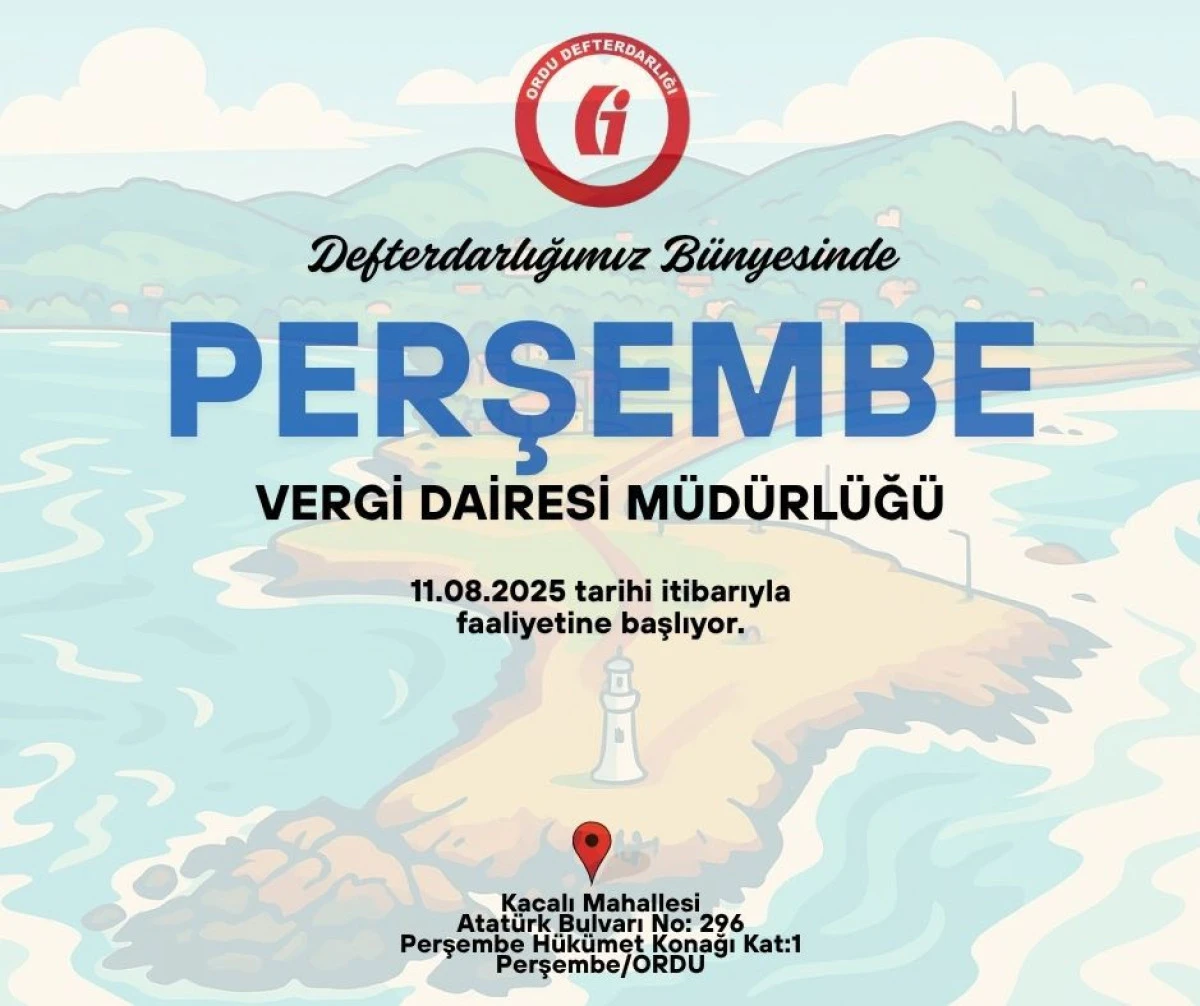 Perşembe'ye Vergi Dairesi Müdürlüğü Açılıyor 